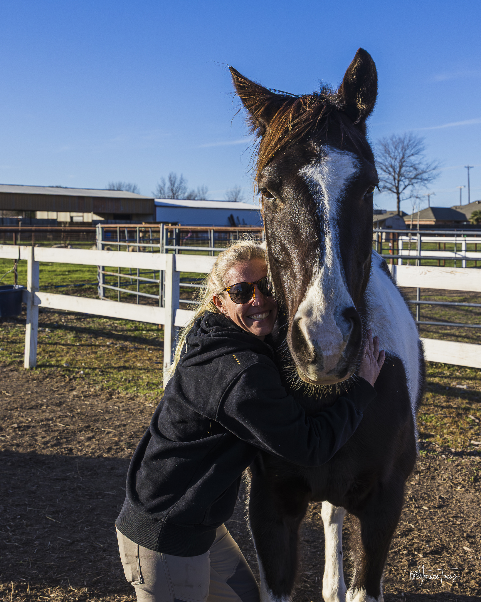Woman with a horse at Hidden Pastures Women at the Farm gathering