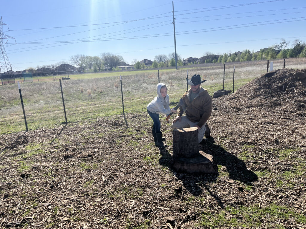 Working the property at Hidden Pastures